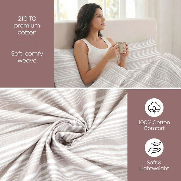 Verde Luxe 100% Cotton King Size Bedsheet, 300 TC