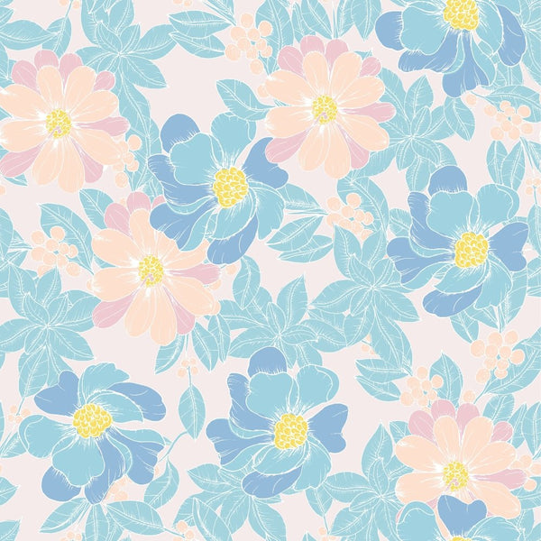 Petal Veil 100% Combed Cotton 144 TC King Flat Bedsheet