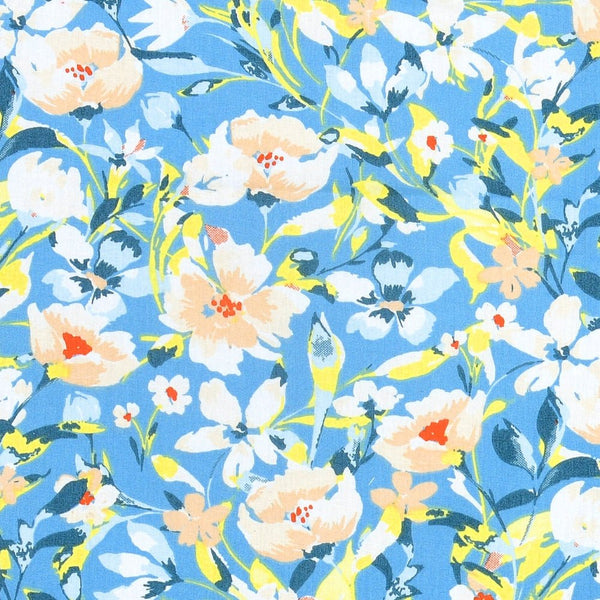 Everbelle 100% Cotton Single Flat 186 TC Bedsheet, Blue