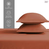 Luxury 300 TC Sateen 100% Cotton Bedsheet, Terracotta Dreams