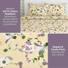 Bold Floral 100% Cotton Double Bedsheet, 144 TC