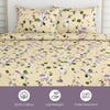 Bold Floral 100% Cotton Double Bedsheet, 144 TC