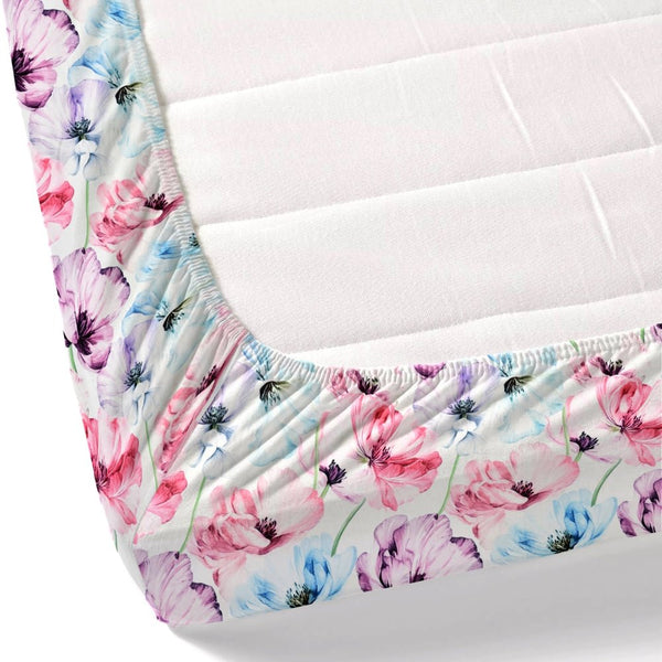 300 TC Satin Royale Bedsheet Floreal Mystique, Multicolor