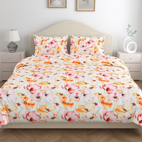 300 TC Satin Royale Bedsheet Seraphine Blossom, Multicolor