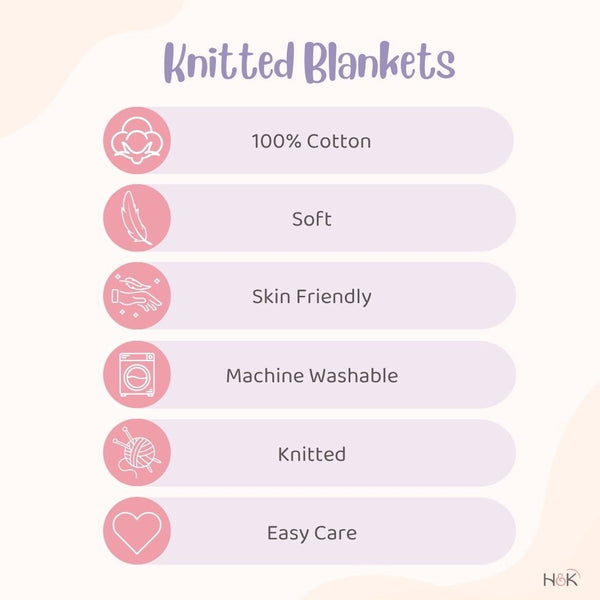 Spacewalk 100% Cotton Knitted All Season AC Blanket 0-2 Years