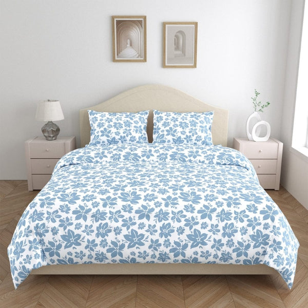 Bluebell Whisper 100% Cotton Double Size Bedsheet, 144 TC