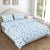 Bluebell Whisper 100% Cotton Double Size Bedsheet, 144 TC