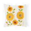 Ochre Spire Embroidered Cushion Cover Pack of 1,Mustard