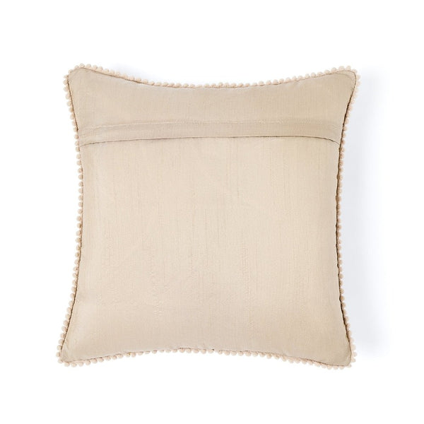 Arbor Wing Embroidered Cushion Cover Pack of 1, Beige