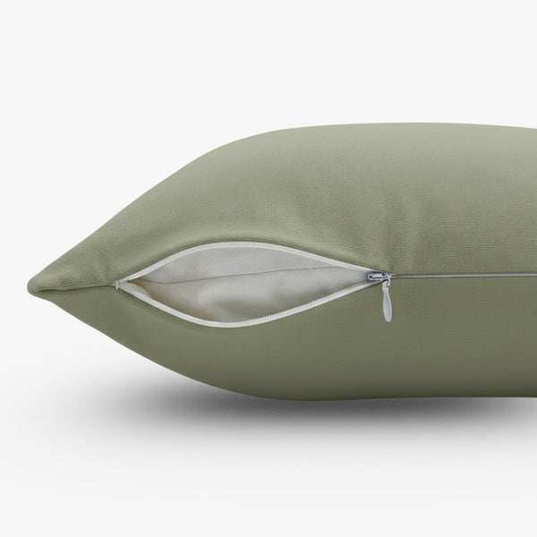 Earthstone Cotton Solid Cushion Covers, Oil Green & Pink Stone
