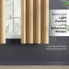 Blackout Solid With Embossed Design Earthveil Pack Of 2 Curtain, Beige