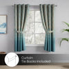 Blackout Panel Digital Printed Pack Of 2 Curtain, Turquoise
