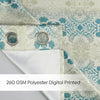 Blackout Panel Digital Printed Pack Of 2 Curtain, Turquoise