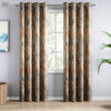 Blackout Digital Printed Pack Of 2 Curtain Fresco Drift, Multicolor