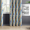 Blackout Digital Printed Pack Of 2 Curtain Atelier Grid, Multicolor