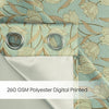Blackout Digital Printed Pack Of 2 Curtain, Mist