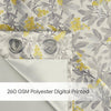 Blackout Digital Printed Pack Of 2 Curtain Amber Aviary, Grey