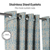 Blackout Digital Printed Pack Of 2 Curtain Cerulean Court, Blue
