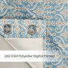 Blackout Digital Printed Pack Of 2 Curtain Cerulean Court, Blue