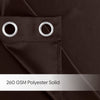 Blackout Solid Essential Drape Pack Of 2 Curtain, Mocha