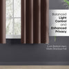 Blackout Solid Essential Drape Pack Of 2 Curtain, Mocha