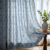 Cotton Printed Curtain Blue Spruce Trellis, Teal