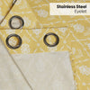 Cotton Printed Curtain Ochre Manor, Yellow