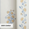 Cotton Printed Curtain Rosebud Lane, Yellow