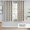 Cotton Printed Curtain Rosy Spray, Orange