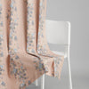 Cotton Printed Curtain Singing Rose, Blue