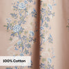 Cotton Printed Curtain Singing Rose, Blue
