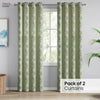 Cotton Printed Curtain Vintage Posy, Sage Green