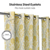 Cotton Printed Pack Of 2 Curtain Sorbet, Yellow