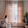 Cotton Printed Pack Of 2 Curtain Lattice, Pink