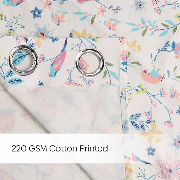 Cotton Printed Pack Of 2 Curtain Exotic Wings, Multicolor