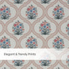 Cotton Printed Pack Of 2 Curtain Terracotta Trellis ,Multicolor