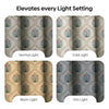 Cotton Printed Pack Of 2 Curtain Terracotta Trellis ,Multicolor