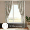 Cotton Printed Pack Of 2 Curtain Curtain Pastel Aviary, Green