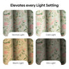 Cotton Printed Pack Of 2 Curtain Curtain Pastel Aviary, Green