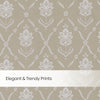Cotton Printed Pack Of 2 Curtain Manor Beige