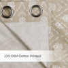 Cotton Printed Pack Of 2 Curtain Manor Beige