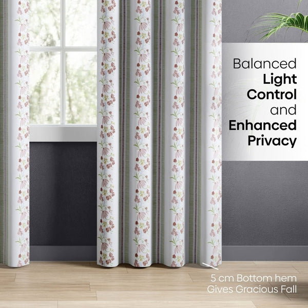 Cotton Printed Pack Of 2 Curtain Maison Fleurée Multicolor