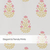 Cotton Printed Pack Of 2 Curtain Serene Rosalia Pink