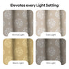 Cotton Printed Pack Of 2 CurtainCurtain Ivory Filigree Beige