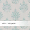 Cotton Printed Pack Of 2 Curtain Curtain Ciel Botanique Blue