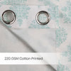 Cotton Printed Pack Of 2 Curtain Curtain Ciel Botanique Blue