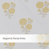 Cotton Printed Pack Of 2 Curtain Curtain Soleil Botanique Yellow