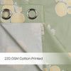 Cotton Printed Pack Of 2 Curtain Curtain Soleil Botanique Sage
