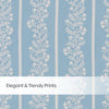 Cotton Printed Pack Of 2 Curtain Vineway Blue