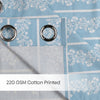 Cotton Printed Pack Of 2 Curtain Vineway Blue